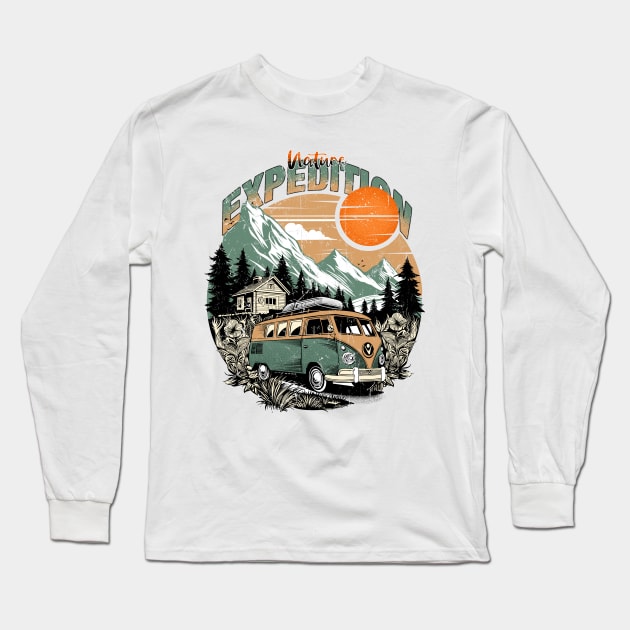 Travel on the road, Nature Expedition Long Sleeve T-Shirt by ilhnklv